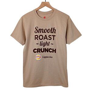 Lay's Potato Chips Promotional T Shirt Tan Cotton DO US A FLAVOR Unisex Size S